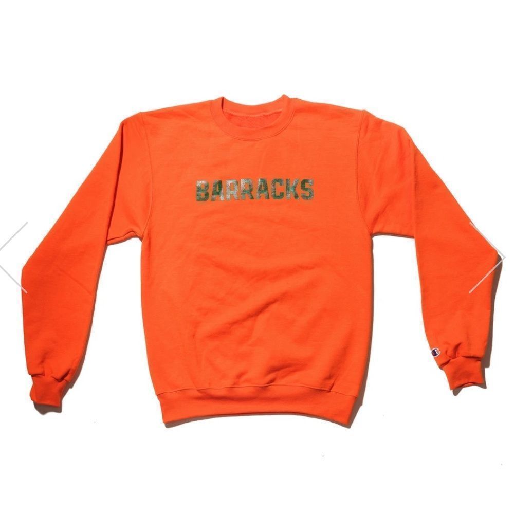Barrack - Neon Orange Brand Sweatshirt - Size L